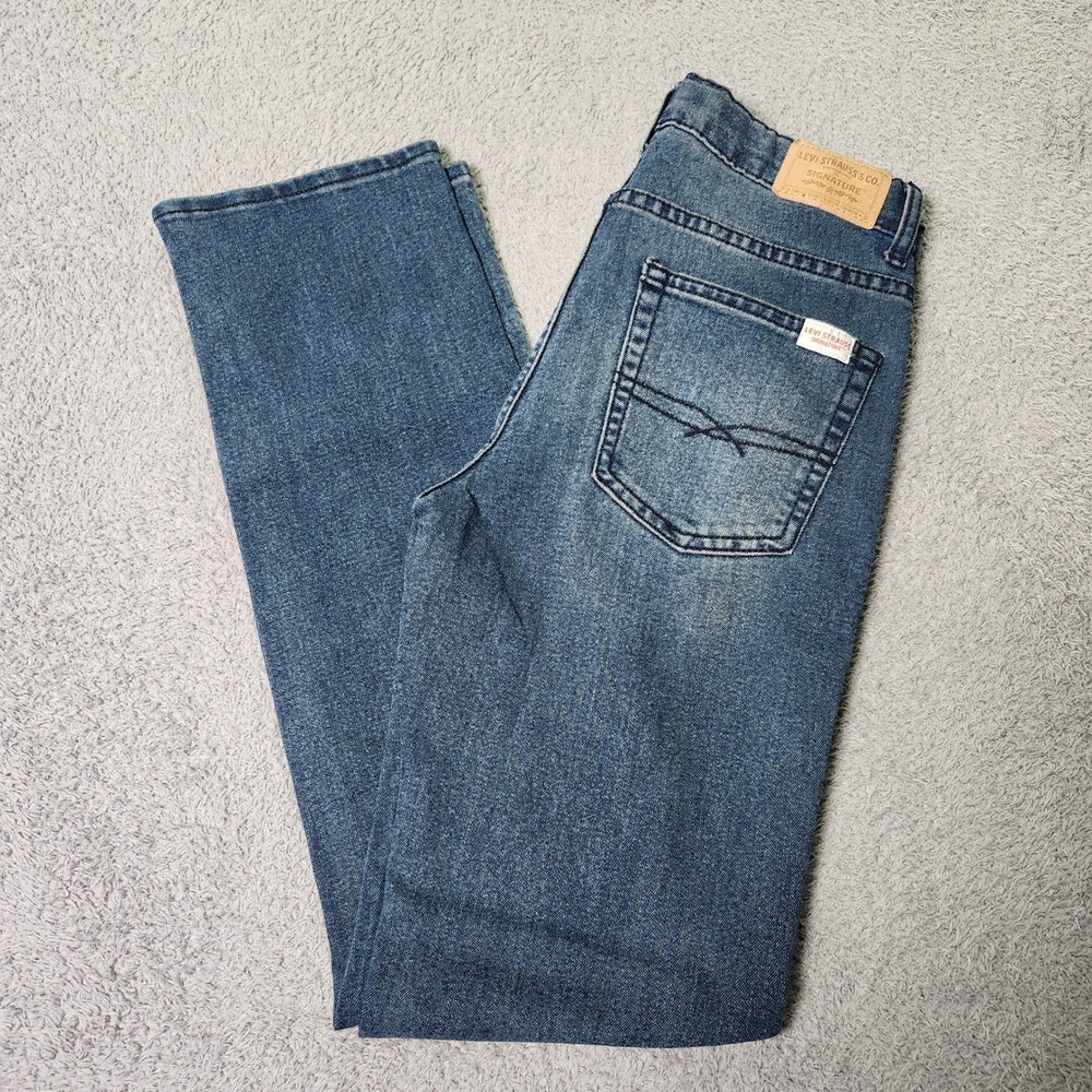Levi Strauss Signature Boys 18 Slim Jeans Blue Medium Wash Denim Pants